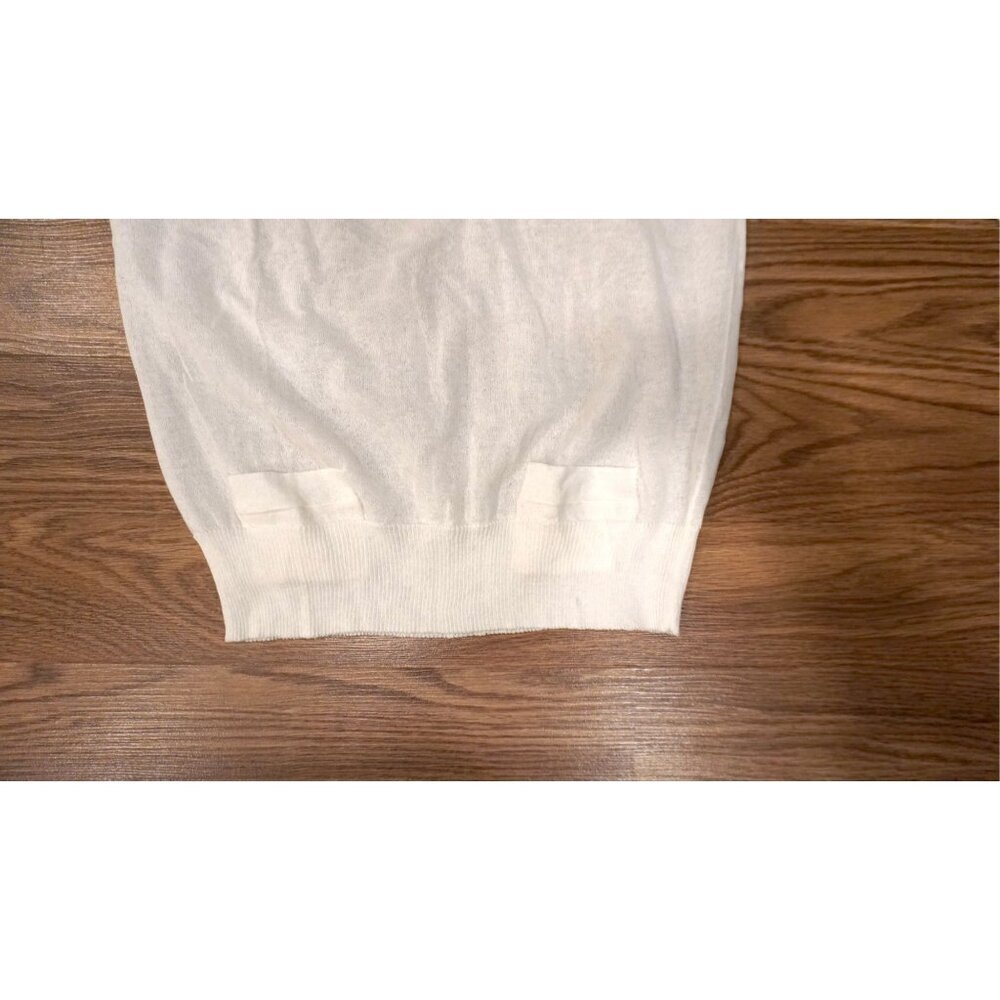 J.Crew Women's Sheer White Sweater - Size M - Picture 2 of 10